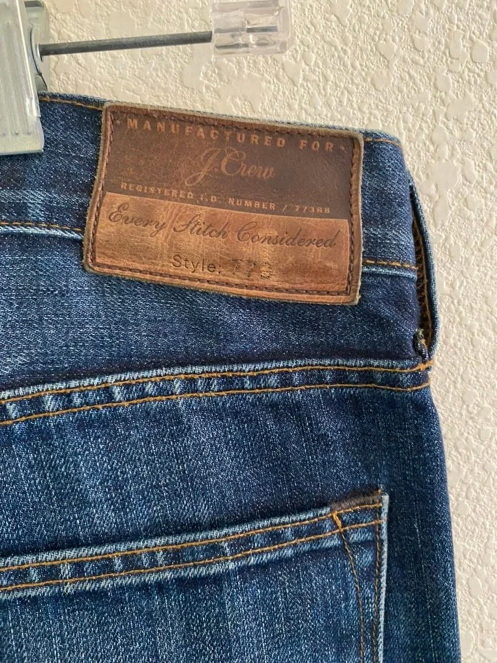 .Crew 770 Straight Fit Jeans Medium Dark Wash Denim Mens 32x30 W32 L30